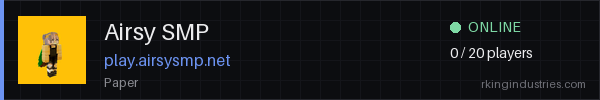 Airsy SMP status banner